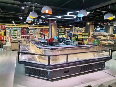 High -End Fish Open Showcase for Supermarket