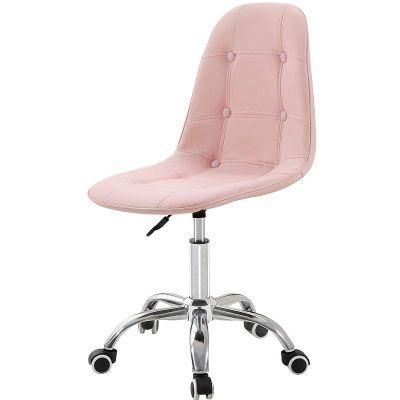 Modern Simple MID-Back Home Livining Room Bedroom Furniture PU Leather 360 Adjustable Office Chair with Wheel