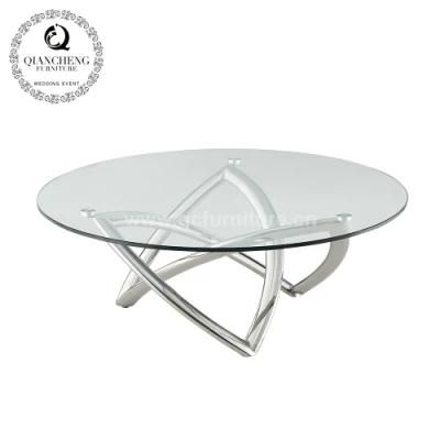 China Restaurant Furniture Modern Stylish Home Tempered Glass Coffee Table