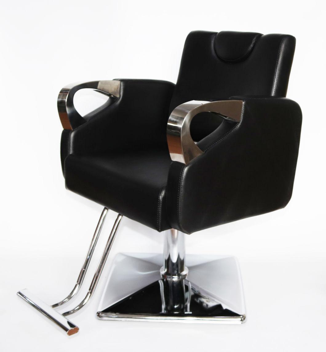 Hl-1131 Salon Barber Chair for Man or Woman with Stainless Steel Armrest and Aluminum Pedal