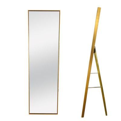 Customized Modern Plastic Golden Dressing Mirror Full Size Length Stand Mirror