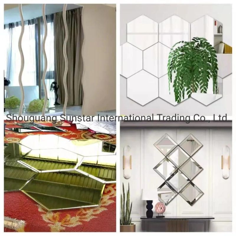3mm 4mm Frameless Decorative Bathroom Wall Mirror Factory Price