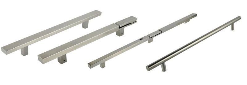 Stainless Steel Hardware Polished Glass Hotel Gate Industrial Door Pull Handle