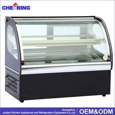 Marble Double Arc Glass Cake Showcase Chiller