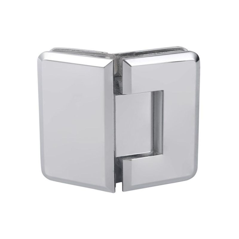 135 Degree Brass Bathroom Accessories Glass Door Hinge Glass Door Hardware Bright Chrome Finish