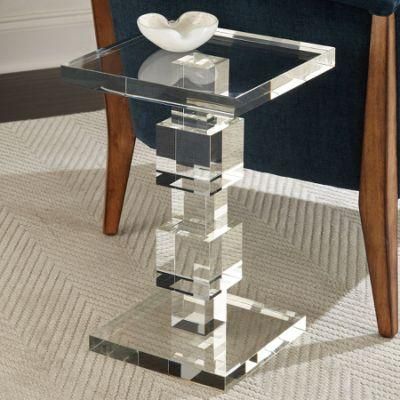 Multifunctional Hand Crank Height Adjustable Glass Coffee Table