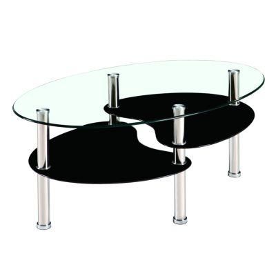 Economic Metal Frame Tempered Glass Coffee Table