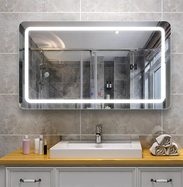 Dimming Backlit Lighted Bathroom Mirror Illuminated Makeup LED Mirror