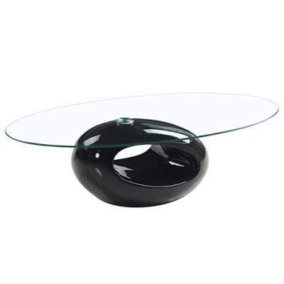 2021 New Style Hot Sale Glass Coffee Table with Molded Tempered Glass Base