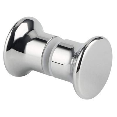 Shower Glass Door Knob Bathroom Round Back-to-Back Handle Pull, Solid SUS304 Stainless Steel Polished Chrome Finish