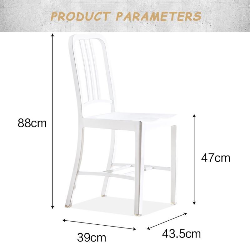 Outdoor Banquet Stool Furniture PP Plastic Chair Home Dining Furniture Restaurant Dining Chair for Living Room