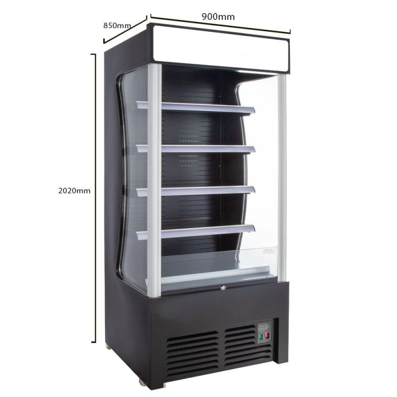 Energy Saving Glass Open Type Chiller Fridge Beverage Cooler Showcase with Digital temperature Control