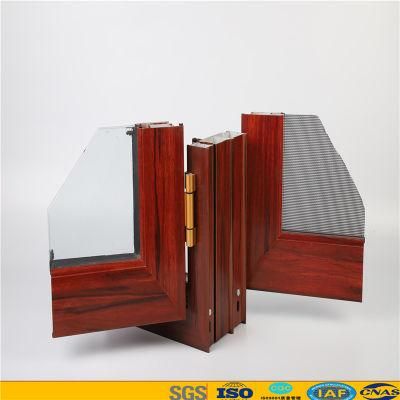Heat Insulated Aluminum Casement Window with Wooden Aluminium Profile