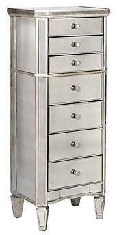 Simple Style HS Glass Home Furniture Mirror Tallboy Drawers