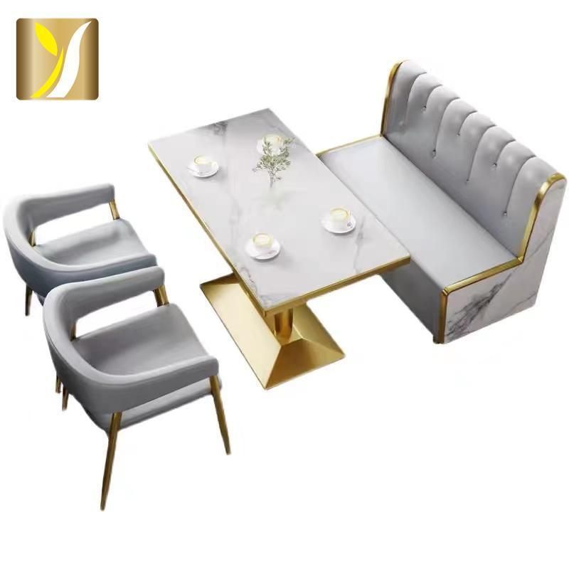 Dining Room Furniture Marble Dining Table with Stainless Steel