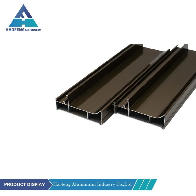 Aluminum Extrusion Profile Display Cabinet Sliding Door Rail Suitable for 5mm or 8mm Glass Track