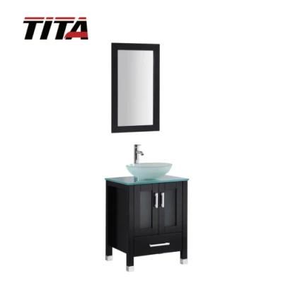 Tita Sanitary Tempered Glass Top Modern Bathroom Vanity Bath Cabinet T9219