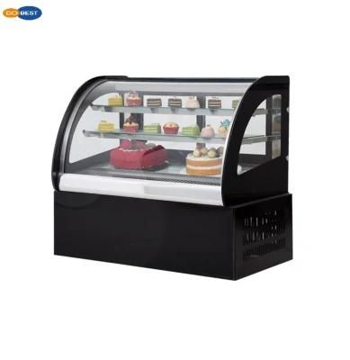 Cake Display Cooler Bakery Refrigerated Cake Open Showcase Display Glass Cooler Fridge