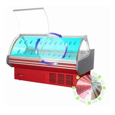 Fresh Meat Showcase Direct Cooling Chiller Display Butchery Fridge