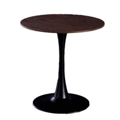 Modern Home Cafe Bar Furniture MDF Top Metal Frame Dining Table for Living Room