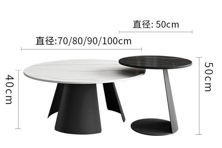 Wholesale Modern Designer Furniture Nordic Style Hotel Gold Round Glass Coffee Table