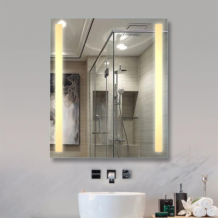 Hotel Decoration Bathroom Wall Mount Smart LED Mirror with Defog