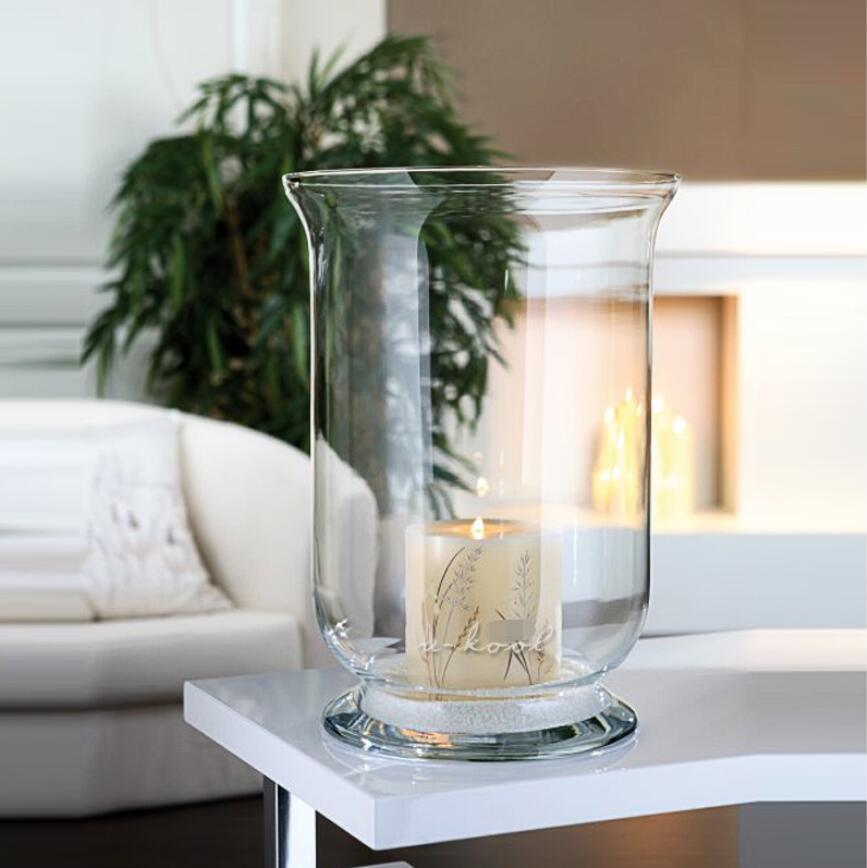 Vss High Quantity Clear Empty Hurricane Pillar Glass Candle Holder for Table Decoration