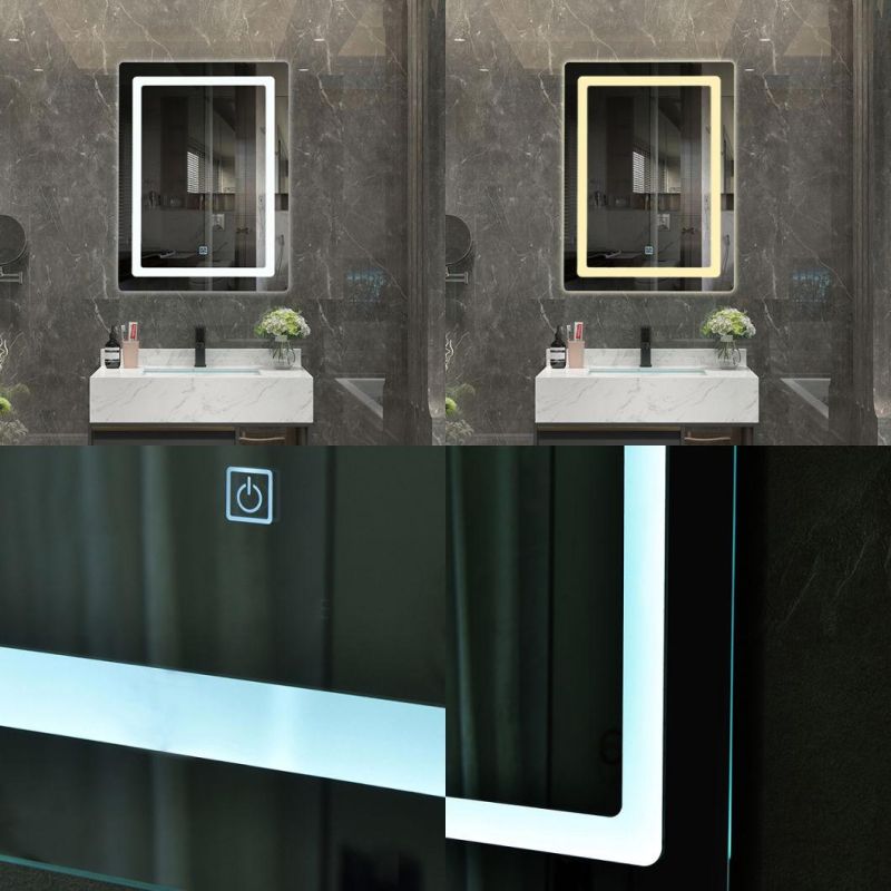 Aluminum Bathroom Cabinet Wholesale Luxury Home Decorative Smart Mirror Wholesale LED Bathroom Backlit Wall Glass Vanity Mirror