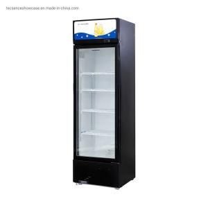 Good Quantity 453L Flat Glass Door Cooler Supermarket Commercial Upright Display Refrigerator Showcase