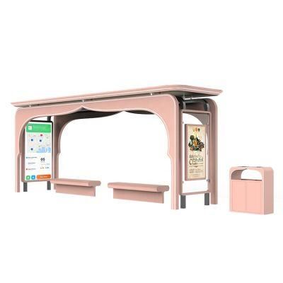 Outdoor Solar Energy Bus Stop Station and Good Design Stainless Steel Bus Transit Shelter - Thai Style