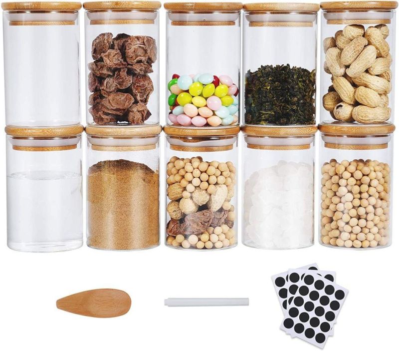 Eco Friendly Glass Storage Jars Airtight Food Jars Set of Food Canisters Kitchen Canisters Food Storage Containers