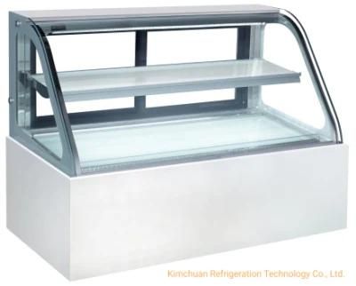 Floor Standing Curved Cabinet Cake Showcase Commercial Refrigerator Deep Freezer Chiller Display