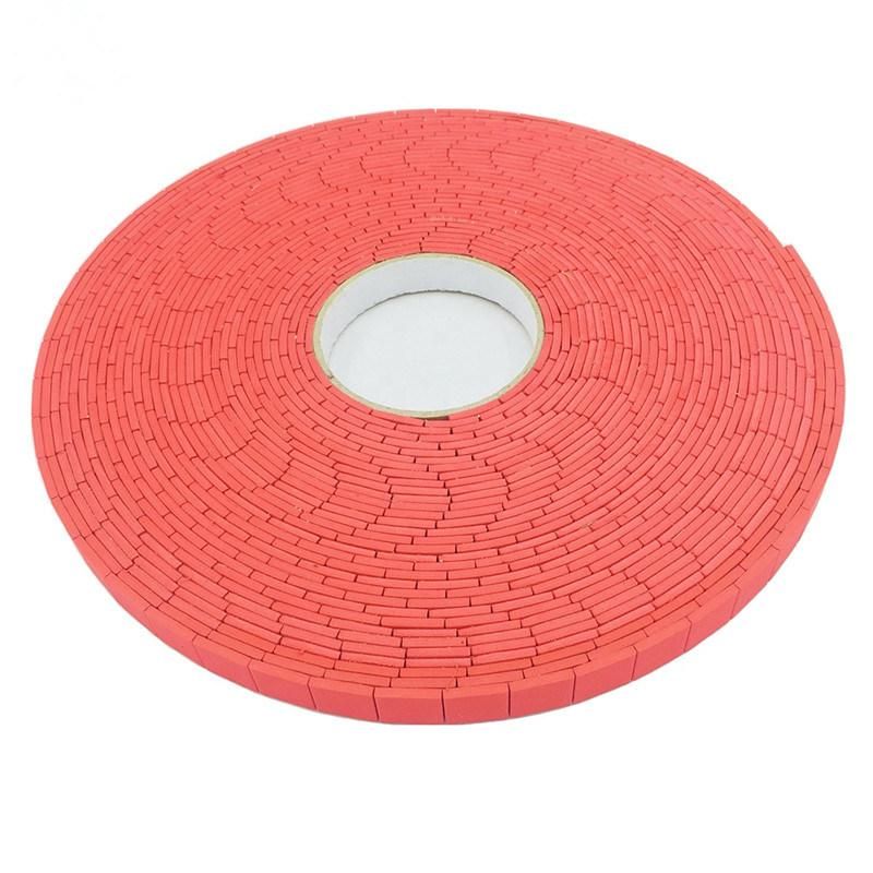 25*25*4mm Red Rubber +1mm Cling Foam of Glass Protective EVA Spacer Separator Protector Pads on Rolls