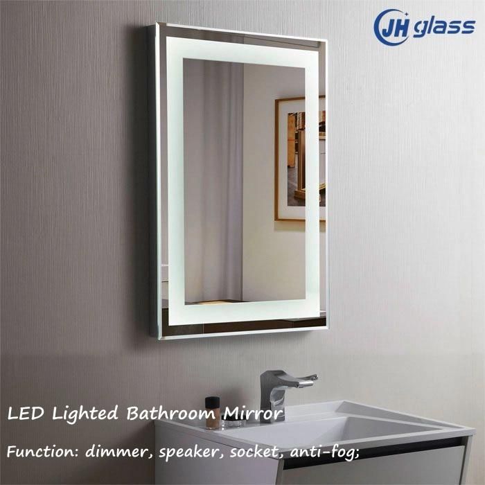 Home Decoration Rectangle Round Hotel Luxury Make up Bathroom LED Mirror Lighted Wall Bathroom Mirror