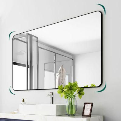 Factory Black Aluminium Wall Decorative Bathroom Glass Frame Mirror