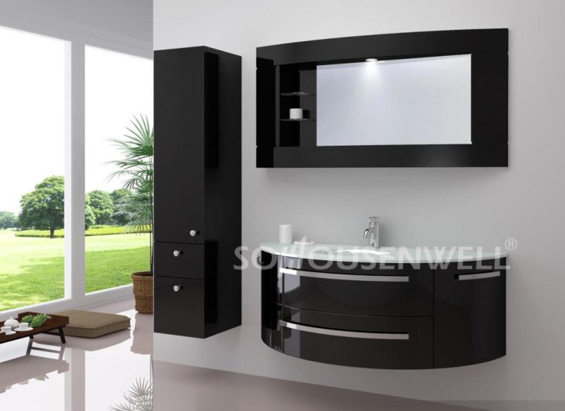 Hotel Modern Storage Vanity PVC Bathroom Cabinet