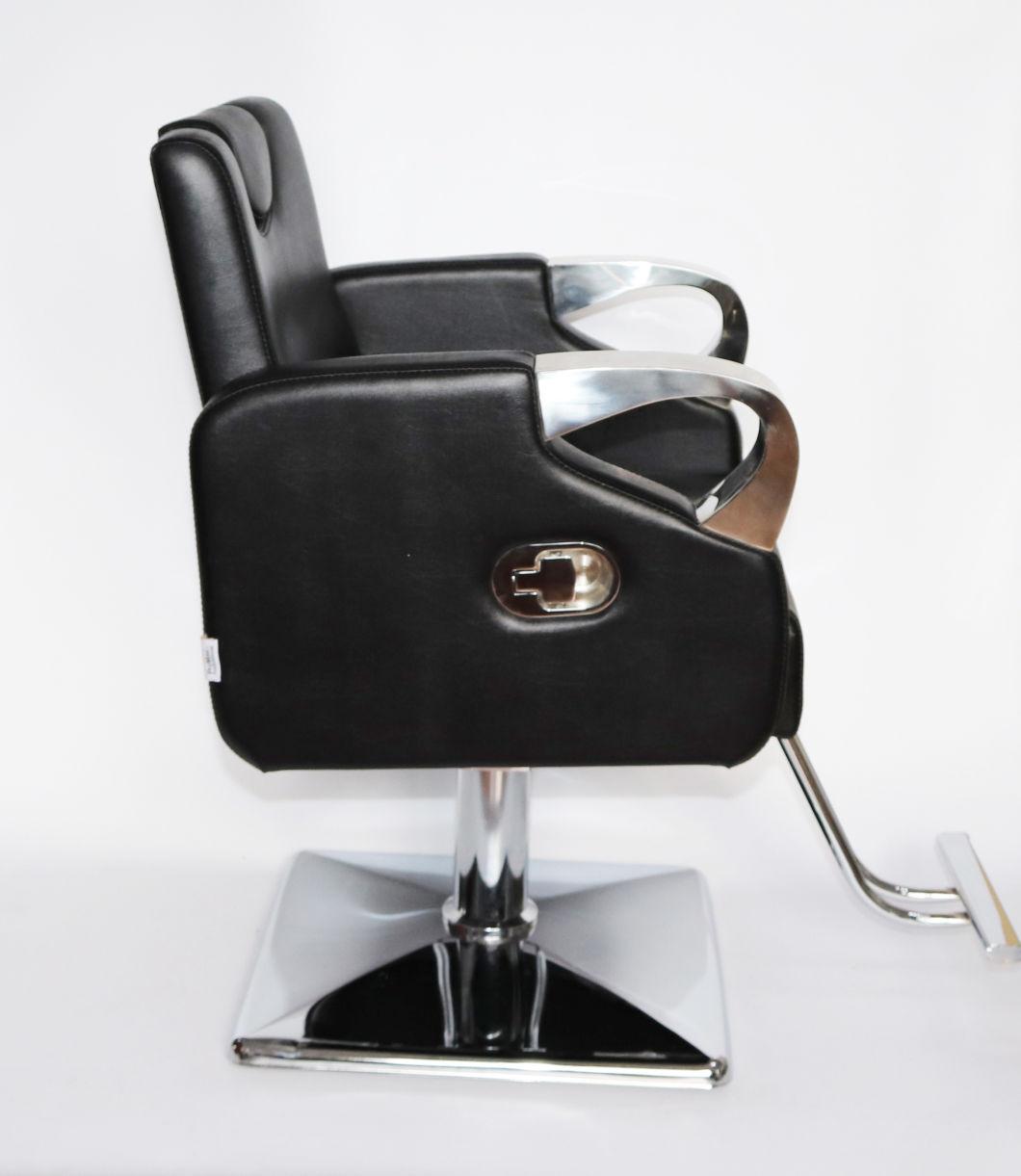 Hl-1131 Salon Barber Chair for Man or Woman with Stainless Steel Armrest and Aluminum Pedal