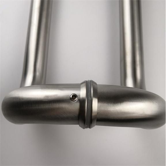 Stainless Steel 304 Pull Push Tube Glass Bathroom Door Handle