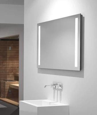 Wall Mounted Touch Sensor Dimming 5000K Framless LED Bathroom Mirror