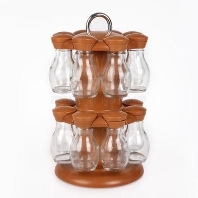 Wholesale Clear Revolving Rotating Carousel Plastic Seasoning Spice Bottle Kitchen Spice Rack