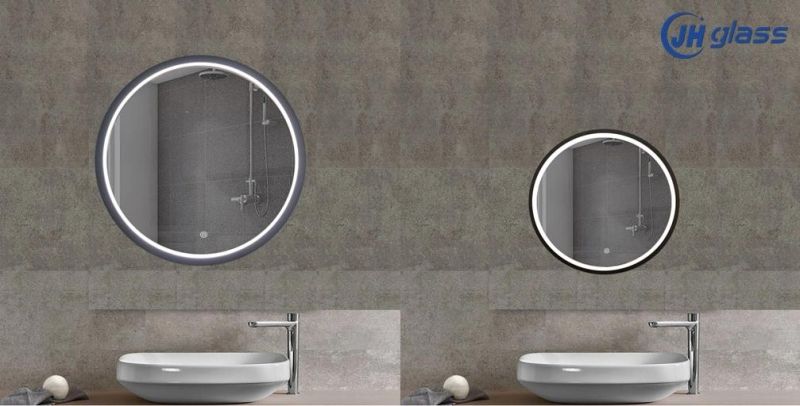 Bathroom Vanity Wall Mounted Frameless Makeup Backlit Design with Adjustable Daylights and Touch Button, Anti-Fog and Waterproof Function LED Lighted Mirror