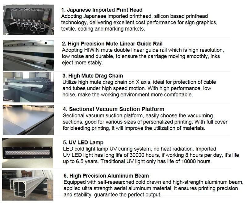 Ntek Flat Bed UV LED Printer Wood Printing Machine