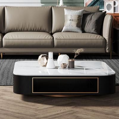 European Designer Small Square White Coffee Table