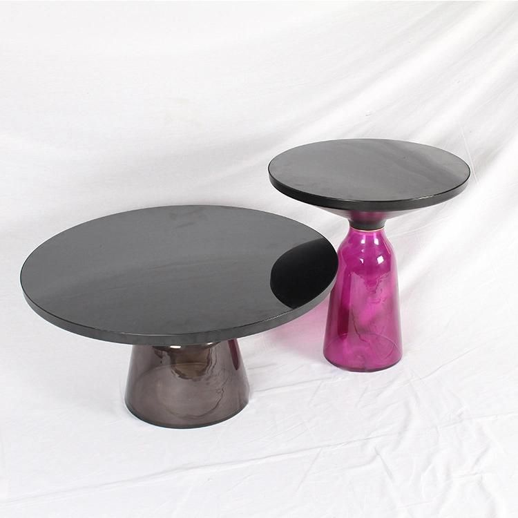 New Design Furniture Glass Titanium Coffee Table