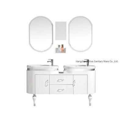 Double Basin PVC Bathroom Cabinet Floor Model