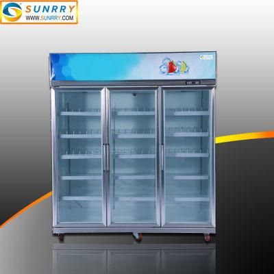 Temperature Control Glass Door Soft Drink Freezer and Beverage Cabinet