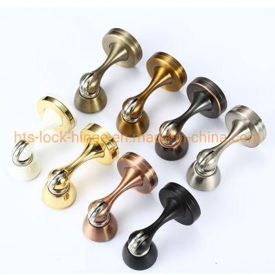 Zinc Alloy Door Stopper Door Hardware Magnetic Catch for Floor or Wall Mounted Door Stopper