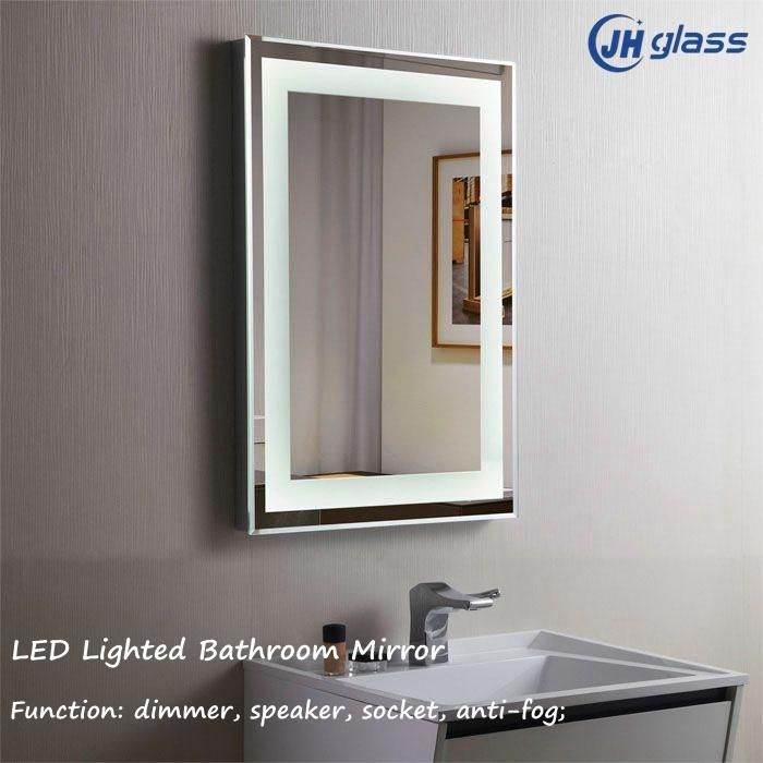Home Hotel Wall Mounted Rectangle Bathroom Lighted Illuminated Mirror