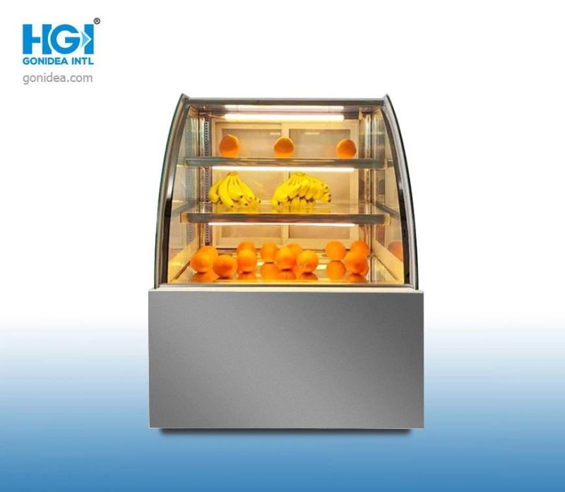 0.9m Commercial Display Chiller Glass Door Bakery Display Cabinet Cake Showcase Hcs-09