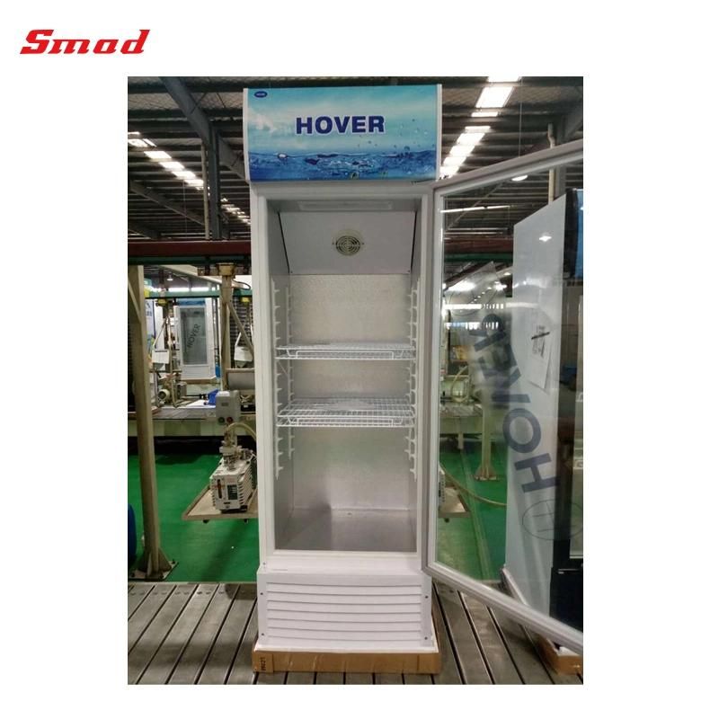 Single Glass Door Upright Cooler Display Refriegrator Showcase